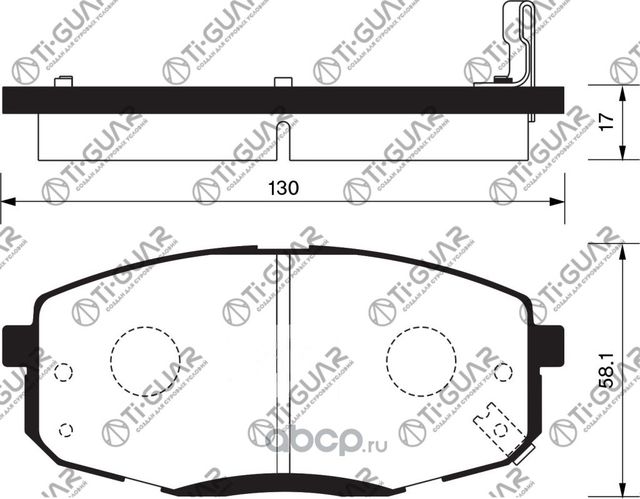 Тормозные колодки (TI-Guar). Артикул TG3450
