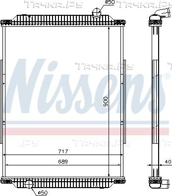 Радиатор охлаждения двигателя Nissens. Артикул 637880