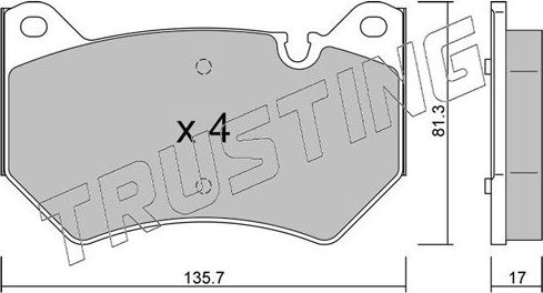 Тормозные колодки Trusting. Артикул 1170.0