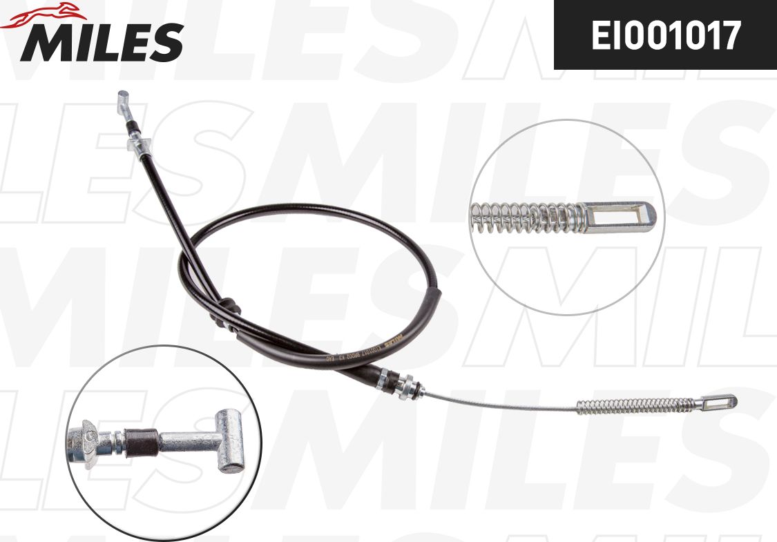 Трос ручника (тросик ручного тормоза) Miles. Артикул EI001017