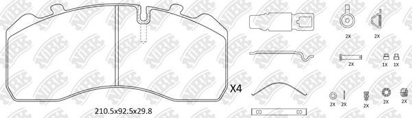 Тормозные колодки NiBK. Артикул PN0909