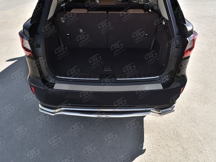 Накладка на задний бампер RusStal для Lexus RX 200t 2015-2019 (лист нерж. шлифованный) кроме F-Sport. Артикул LEXRXN-003479