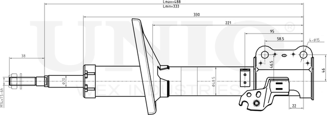 Амортизатор подвески (Unio). Артикул SAB-10032