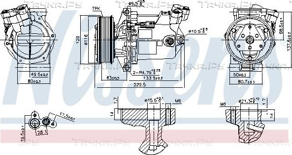 Компрессор кондиционера Nissens ** FIRST FIT ** для Nissan Tiida I 2014-2013. Артикул 890042