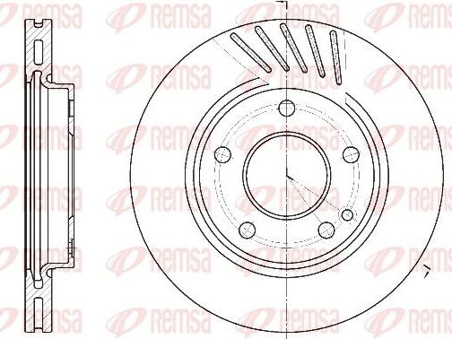 Тормозной диск Remsa передний для Mercedes-Benz A-Класс I (W168) 1997-2004. Артикул 6527.10