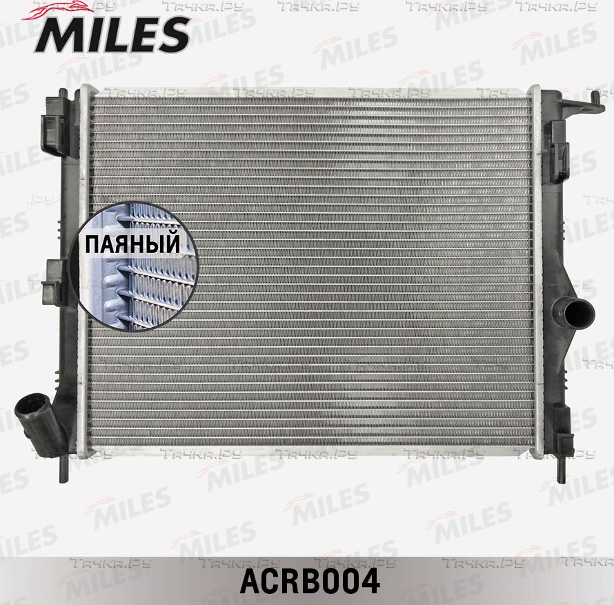 Радиатор охлаждения двигателя Miles для Renault Sandero II 2007-2026. Артикул ACRB004