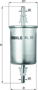 Топливный фильтр Mahle-Knecht. Артикул KL 83