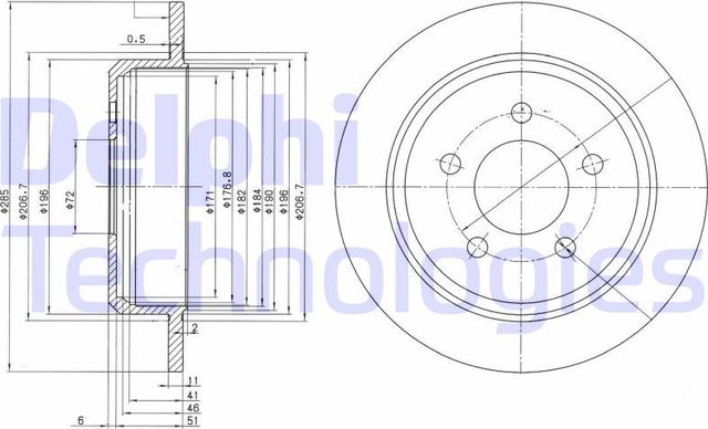 Тормозной диск Delphi. Артикул BG3073
