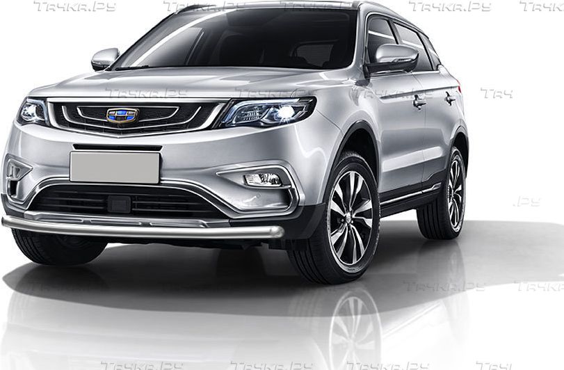 Защита Slitkoff переднего бампера d57 для Geely Atlas 2018-2026. Артикул GEAT-003