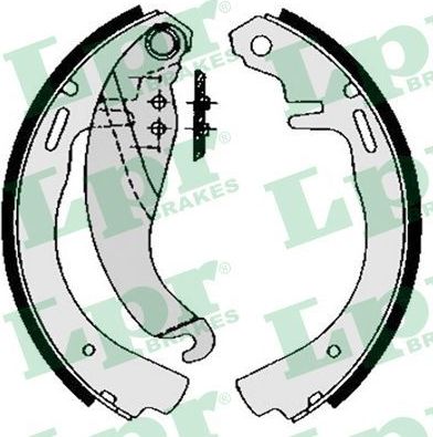 Тормозные колодки LPR задние для Opel Kadett D 1979-1984. Артикул 02490