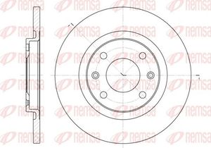 Тормозной диск Remsa передний для Citroen C3 II 2009-2016. Артикул 6536.00