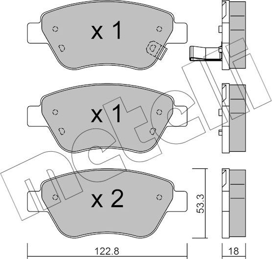 Тормозные колодки Metelli. Артикул 22-0321-2