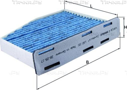 Салонный фильтр Mahle CareMetix® для Volkswagen Scirocco III 2008-2017. Артикул LAO 181