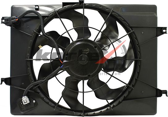 Вентилятор радиатора тип Halla (с кожухом) (Kortex). Артикул KFD053