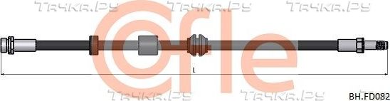 Тормозной шланг Cofle передний для Ford Focus II 2004-2011. Артикул 92.BH.FD082