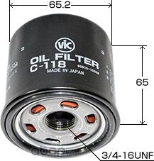 Фильтр масляный Toyota 90915-10009, C-118 VIC VIC. Артикул C118