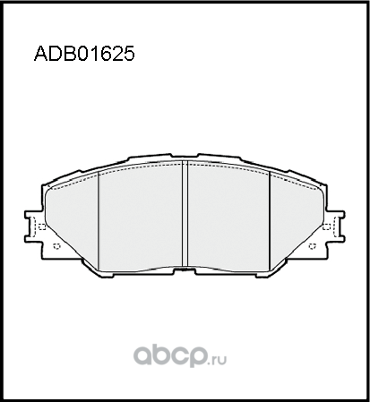 Колодки тормозные дисковые | перед | (Allied Nippon). Артикул ADB01625HD
