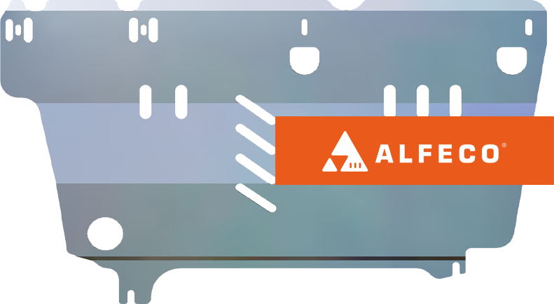 Защита алюминиевая Alfeco для картера и КПП Peugeot 207 2006-2013. Артикул ALF.17.03al