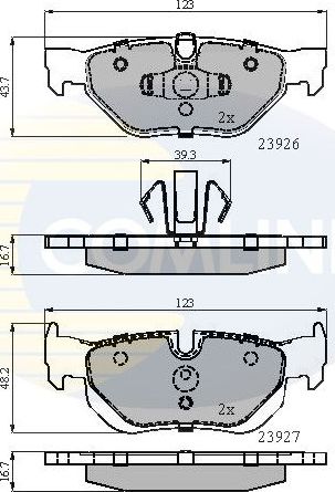 Тормозные колодки Comline Comline задние для BMW 1 I (E81/E82/E87/E88) 2004-2012. Артикул CBP01708