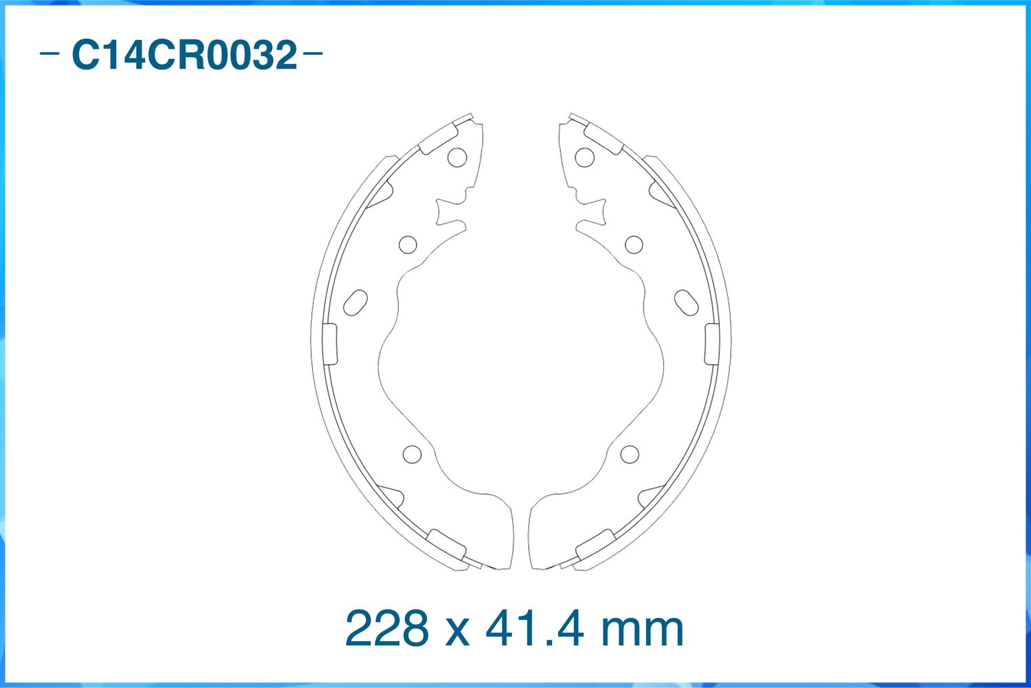 Колодки тормозные задние барабанные (Cworks). Артикул C14CR0032