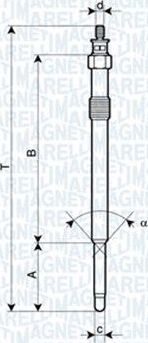 Свеча накаливания (накала) Magneti Marelli. Артикул 062900024304