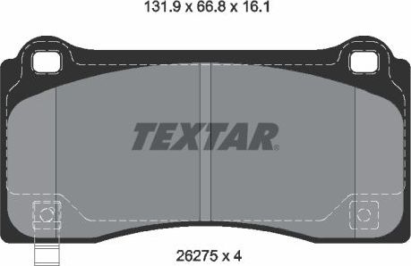 Тормозные колодки Textar Q+ передние для Tesla Model 3 I 2018-2026. Артикул 2627501