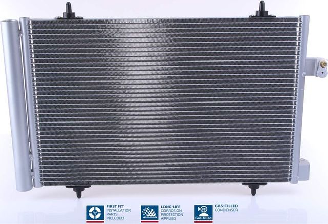 Радиатор кондиционера (конденсатор) Nissens (алюминий) для Peugeot 407 2009-2011. Артикул 940239