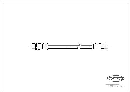 Тормозной шланг Corteco задний для Peugeot Partner I 1996-2015. Артикул 19032097