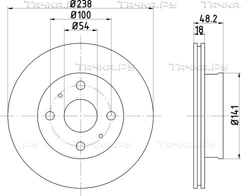 Тормозной диск Nisshinbo. Артикул ND1053K