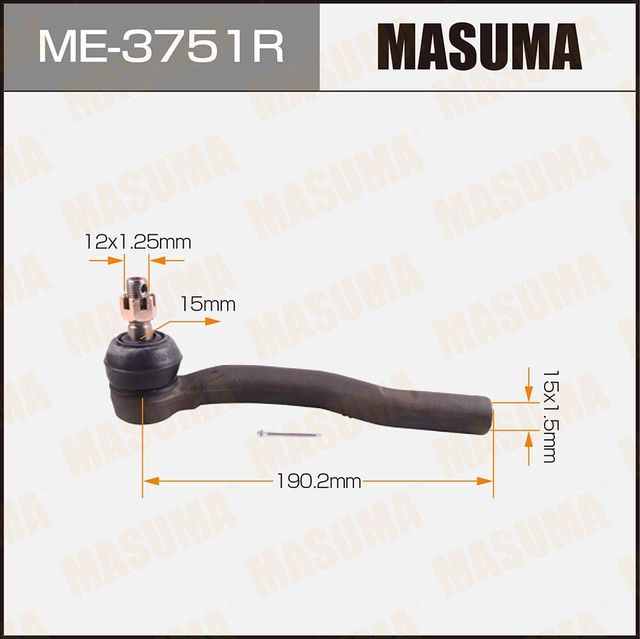 Наконечник рулевой тяги Masuma передний правый для Toyota Estima II 2000-2006. Артикул ME-3751R