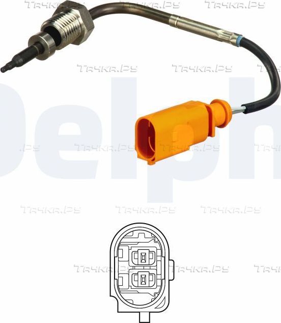 Датчик температуры выхлопных газов Delphi для Audi Q7 I (4L) 2006-2015. Артикул TS30155
