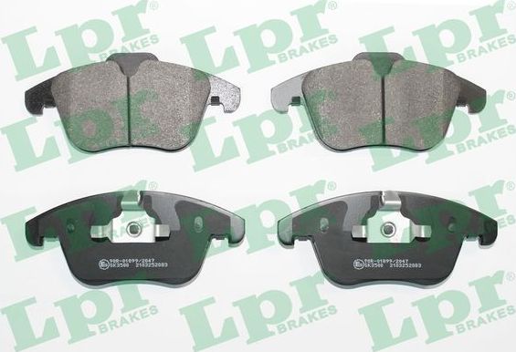 Тормозные колодки LPR передние для Jaguar S-Type I 1999-2007. Артикул 05P2083