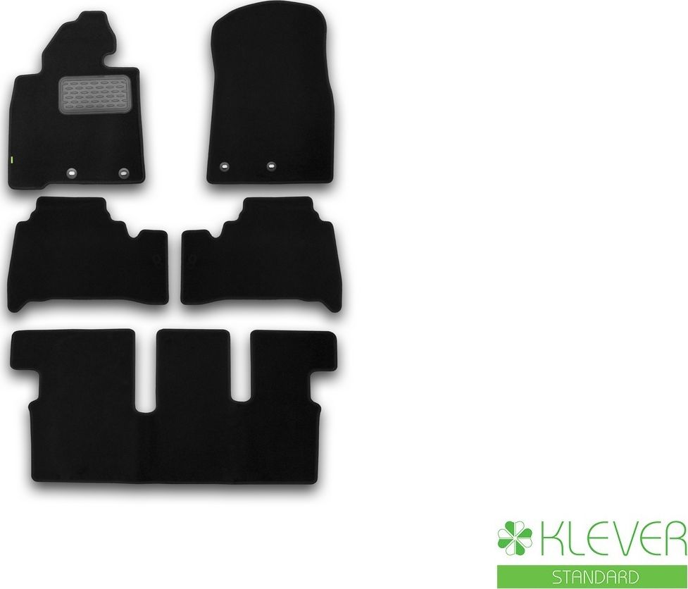 Коврики Klever Standard для салона Toyota Land Cruiser 200 7 мест АКПП внедорожник 2007-2012. Артикул KVR02489401210kh