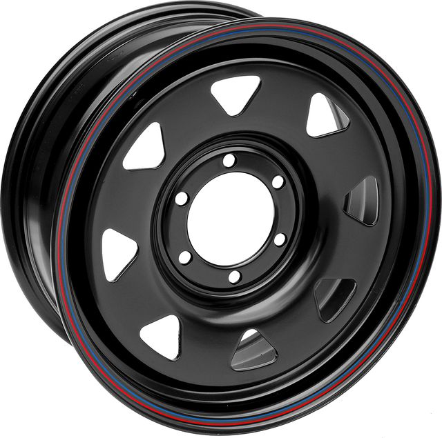 Колёсный диск OFF-ROAD Wheels усиленный стальной черный 6x139,7 7xR17 d110 ET+30 (треуг. мелкий) для Isuzu D-Max 2003-2019. Артикул 1770-63910BL+30A17