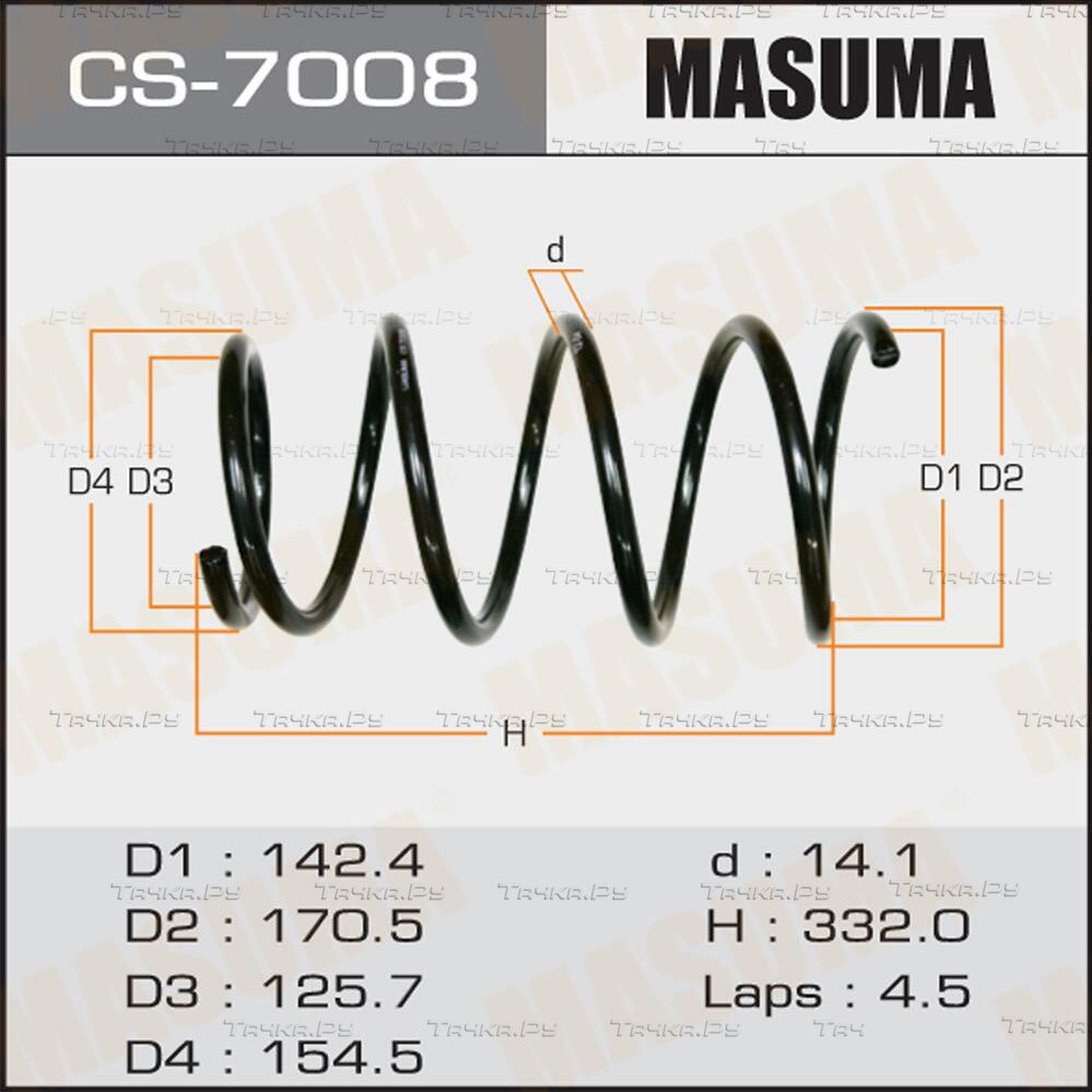 Пружина подвески Masuma. Артикул CS-7008