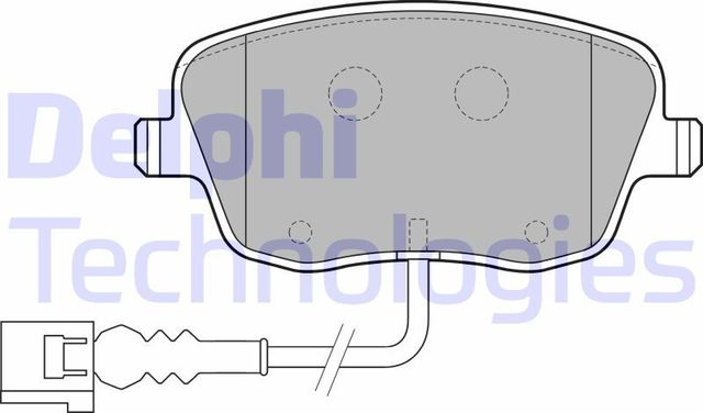 Тормозные колодки Delphi (Low-Metallic). Артикул LP1754