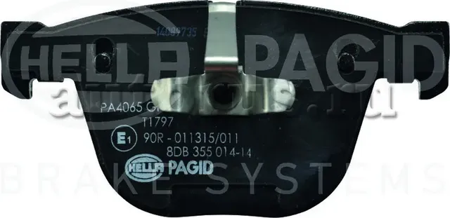 Комплект тормозных колодок, дисковый тормоз (Hella). Артикул 8DB355014141