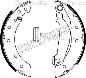 Тормозные колодки Trusting задние для Volvo 440 1988-1996. Артикул 127.270