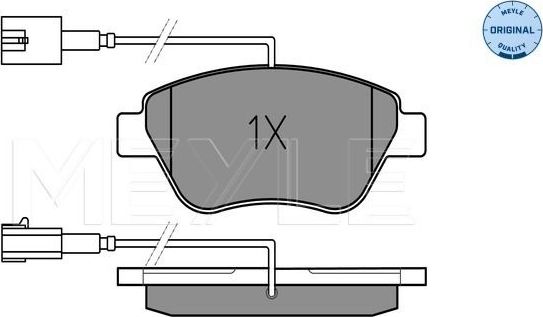 Тормозные колодки Meyle Original передние для Fiat Stilo 2001-2006. Артикул 025 237 0517/W
