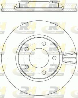 Тормозной диск RoadHouse передний для Dodge Caravan IV 2000-2007. Артикул 61047.10