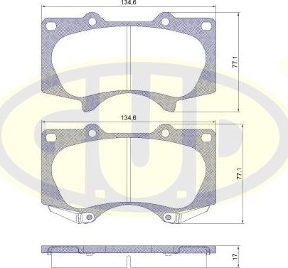 Тормозные колодки G.U.D.. Артикул GBP098800