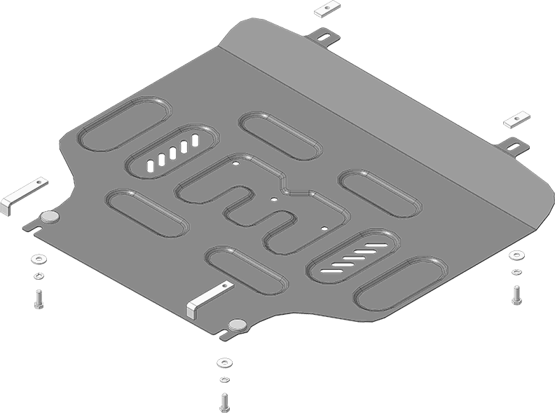 Защита Мотодор для картера и КПП Honda Airwave 2004-2008. Артикул 70817