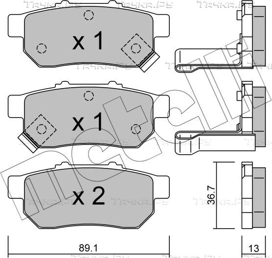 Тормозные колодки Metelli. Артикул 22-0176-1