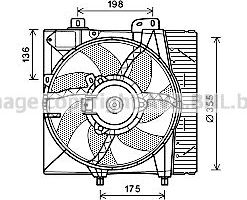 Вентилятор радиатора двигателя AVA. Артикул PE7550