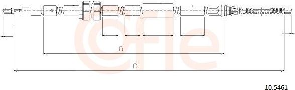 Трос ручника (тросик ручного тормоза) Cofle задний левый для Ford Escort III 1980-1985. Артикул 10.5461