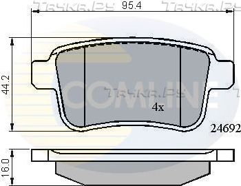 Тормозные колодки Comline Comline. Артикул CBP01715