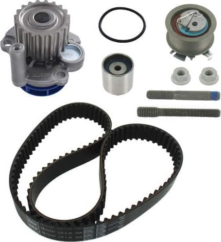 Помпа (водяной насос) с комплектом ремня ГРМ SKF. Артикул VKMC 01250-4