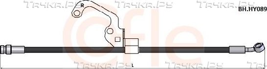 Тормозной шланг Cofle передний правый для Hyundai Terracan I 2001-2006. Артикул 92.BH.HY089