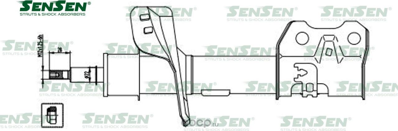АМОРТ. ПЕРЕД. ПРАВ. HONDA CR-V III (RE) CR-V MK III (RE) 2.0-2.4(2.4)/ (Sensen). Артикул 42141393