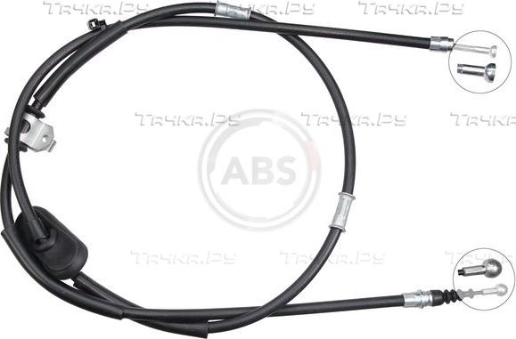 Трос ручника (тросик ручного тормоза) ABS. Артикул K13993